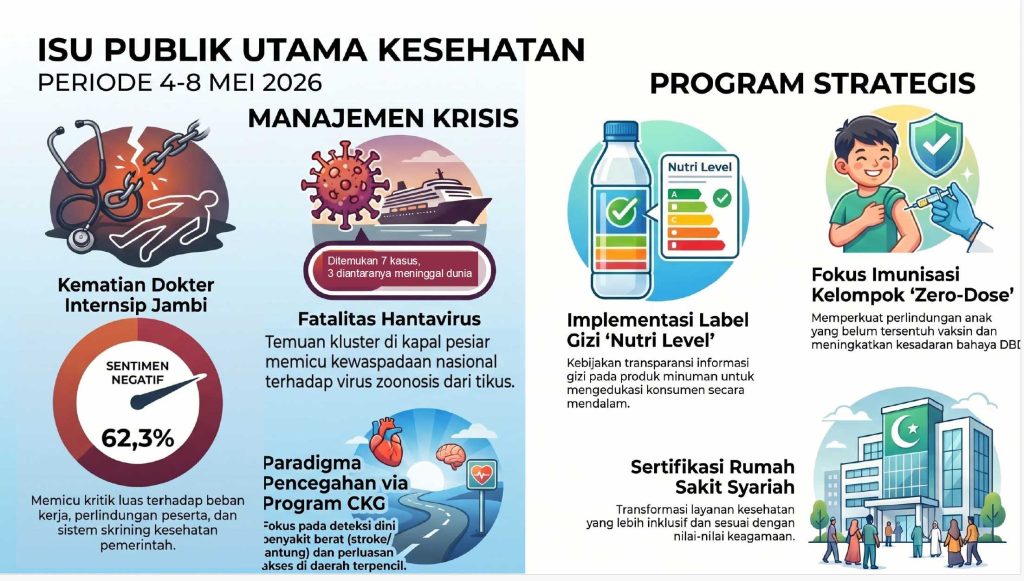 Analisis Isu Publik Utama Kesehatan Periode 4-8 Mei 2026